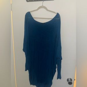 Stunning extremely soft Sisley indigo blue made in Romania dress